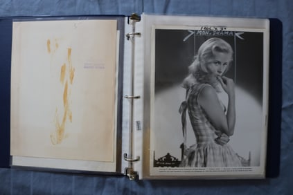 MOVIE STAR PHOTOS & NEWSPAPER FILES ALBUM - 55 PHOTOS
