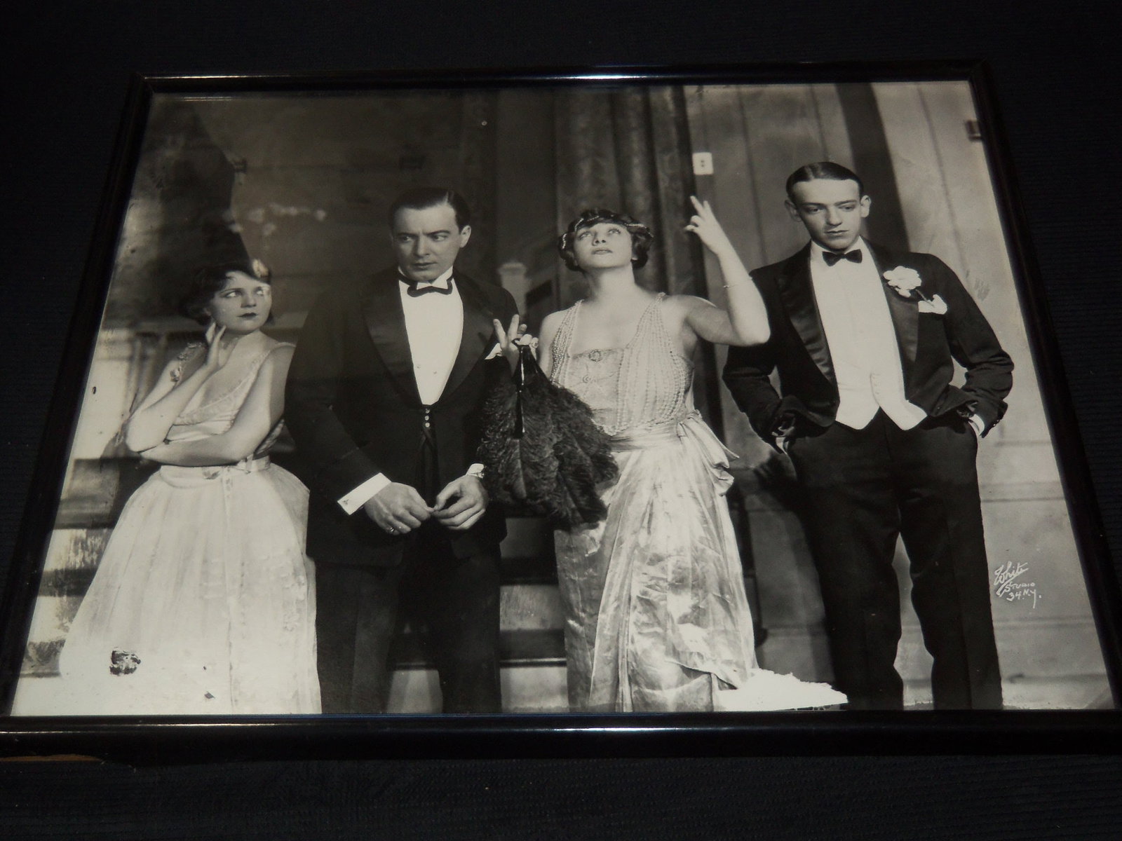 EARLY FRED ASTAIRE BROADWAY FRAMED PHOTO - 25x21: This is a vintage framed photo of a young Fred Astaire.