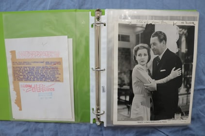 1940'S MOVIE STARS ORIGINAL NEWS PHOTOS ALBUM - 45 PHOTOS
