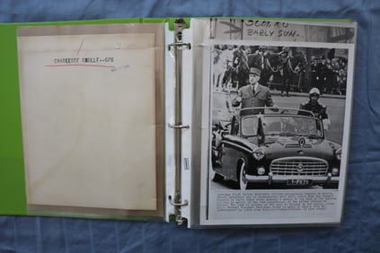 CHARLES DE GAULLE ORIGINAL NEWS PHOTOS BOOK #3 - 69 PHOTOS