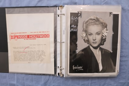 1940'S-1950'S MOVIE STAR ORIGINAL NEWS PHOTOS ALBUM - 53 PHOTOS