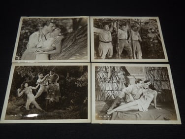 BUSTER CRABBE MOVIE STILLS - LOT OF 4 PHOTOS - 8x10