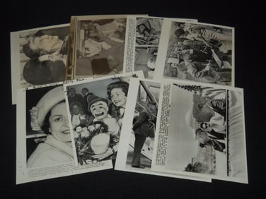 LADY BIRD JOHNSON WIRE PHOTOS LOT OF 9 - 8x10
