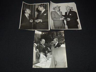 BING CROSBY ORIGINAL PHOTOS - COOPER - HOPE - O'BRIEN LOT OF 3 - 8x10