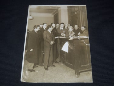 JACK DEMPSEY BEING FINGERPRINTED ORIGINAL PHOTO - 11x14