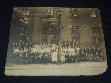 EARLY YORK COUNTY ACADEMY GROUP MOUNTED PHOTO - 9 1/2x12