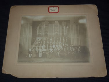 1898 OLD FOLKS CONCERT MOUNTED PHOTO - 10x12
