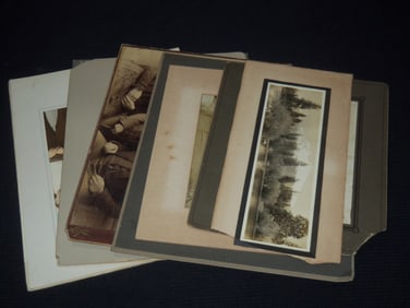 ASSORTED LOT OF MOUNTED PHOTOS - 9 PIECES