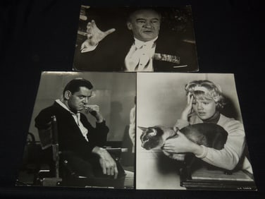 HAYLEY MILLS - GEORGE SANDERS - TONY RANDALL PUBLICITY PHOTO LOT OF 3 - 11x14