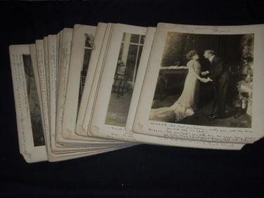 1909 A WOMAN'S WAY ORIGINAL PRODUCTION BOARDS - LOT OF 17 - 16 3/4 x 13 3/4