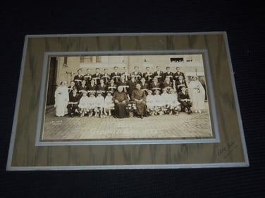 1933 ALL SAINTS GRADUATION CLASS PHOTO - MOUNTED - 9x13