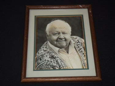 MICKEY ROONEY AUTOGRAPHED FRAMED PHOTO - 10 1/2x12