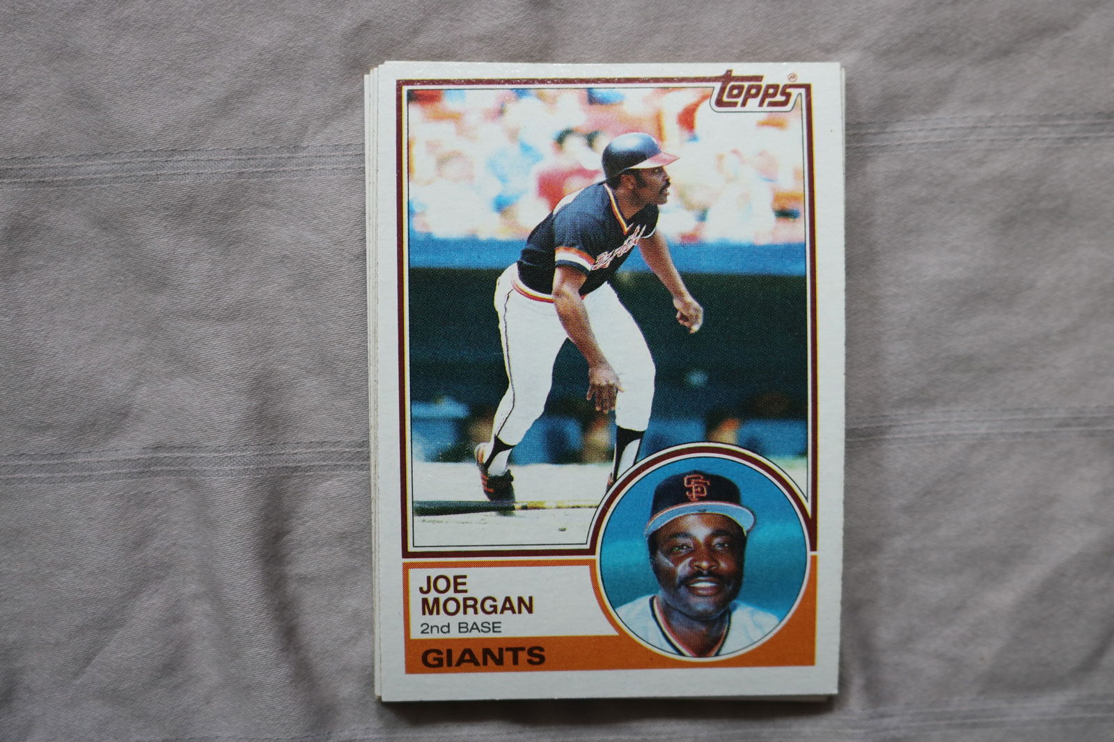 JOE MORGAN 1983 TOPPS BASEBALL CARDS - CARD #603 - NEAR MINT TO MINT CONDITION - LOT OF 10: This is a lot of 10 Joe Morgan 1983 Topps, card number 603, baseball cards. The cards are in near mint to mint condition.
