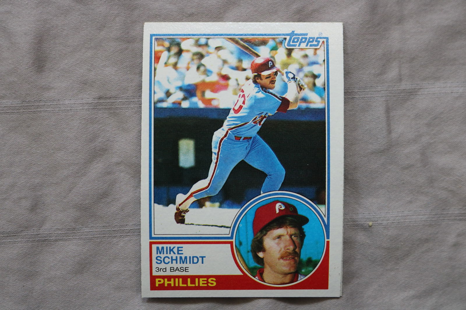 MIKE SCHMIDT 1983 TOPPS BASEBALL CARDS - CARD #300 - NEAR MINT TO MINT CONDITION - LOT OF 2: This is a lot of 2 Mike Schmidt 1983 Topps, card number 300, baseball cards. The cards are in near mint to mint condition.