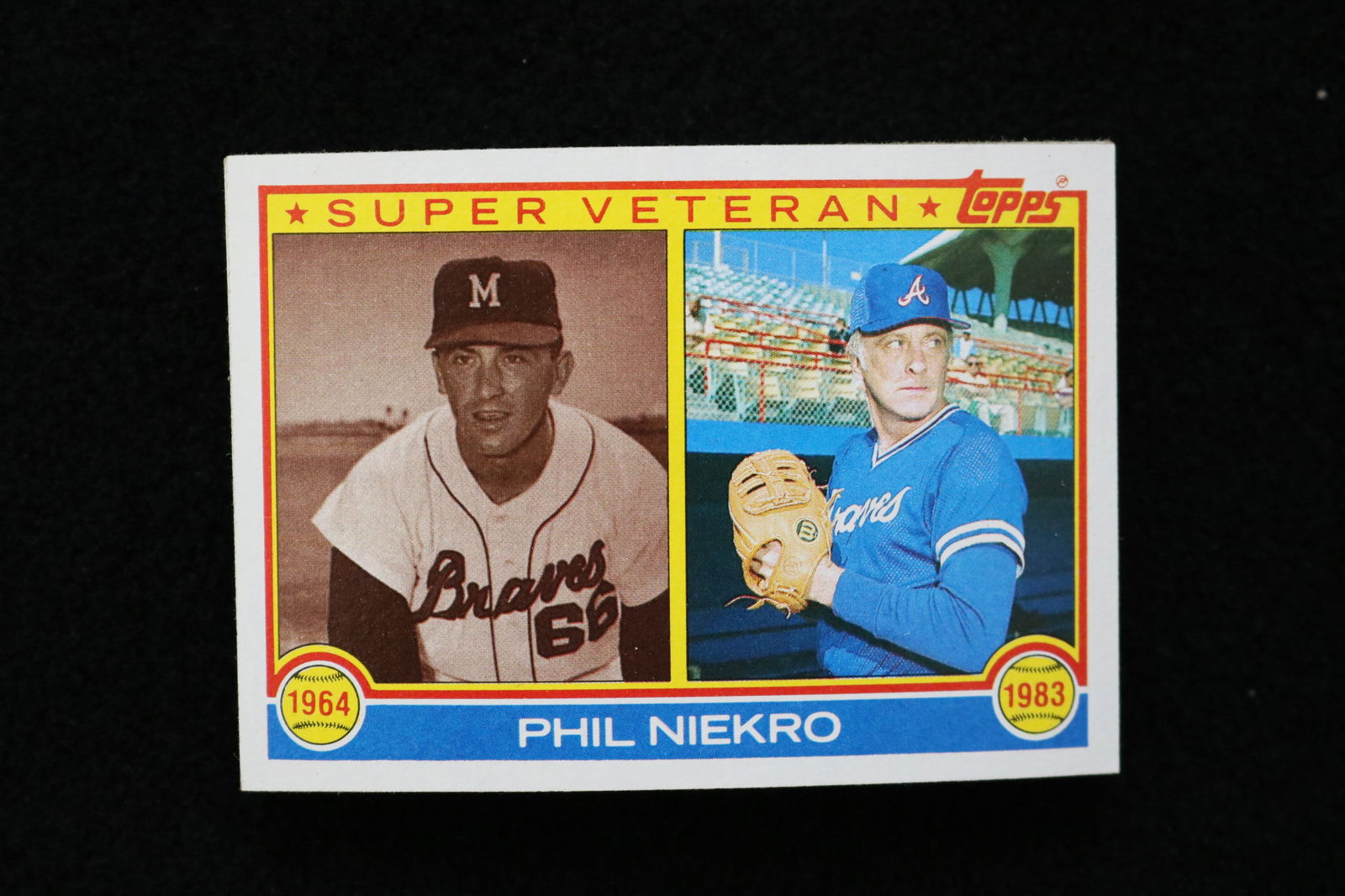 PHIL NIEKRO SUPER VET 1983 TOPPS BASEBALL CARDS- CARD #411- NEAR MINT TO MINT CONDITION - LOT OF 24 (1 of 4)