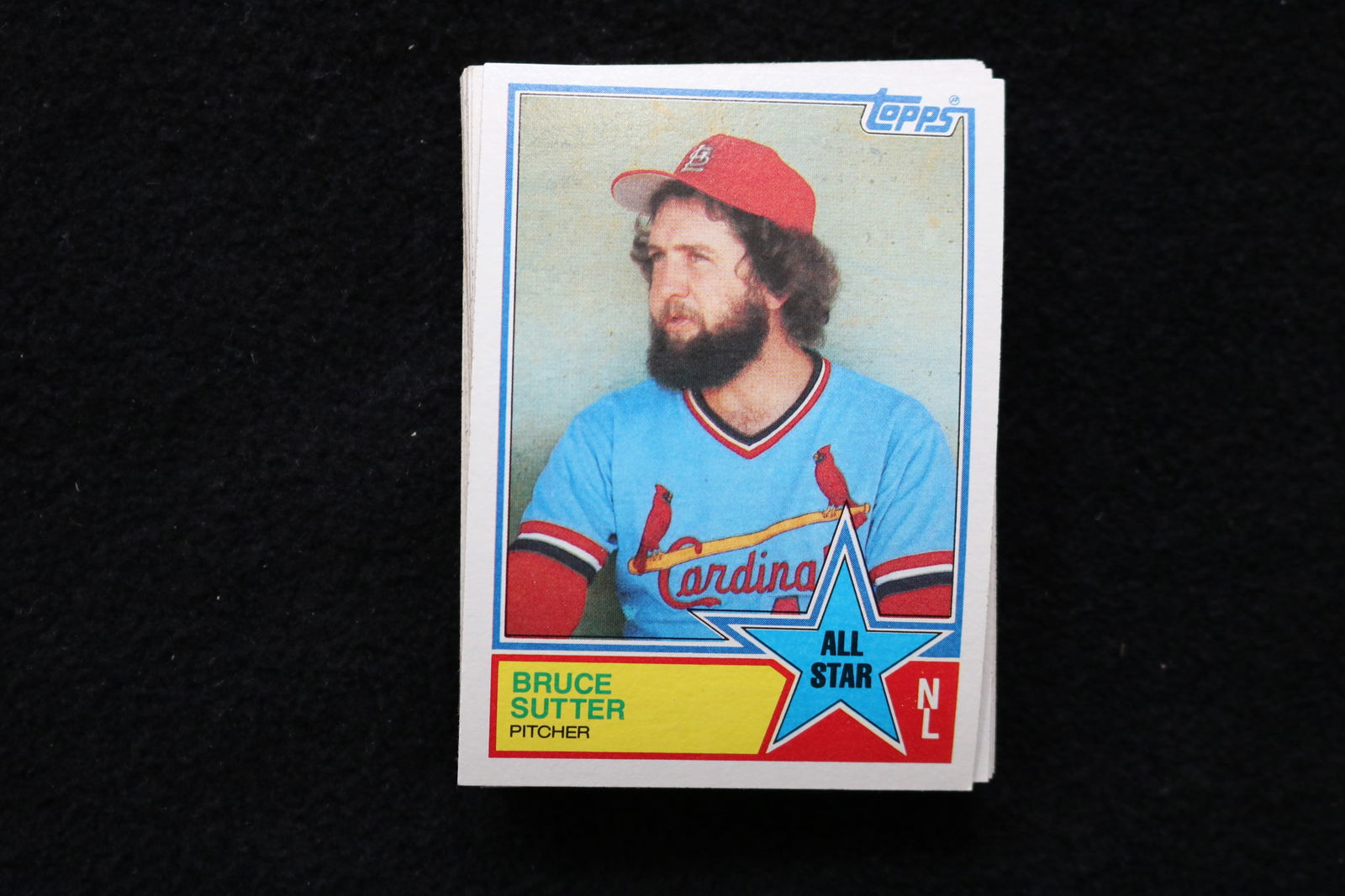 BRUCE SUTTER ALL STAR 1983 TOPPS BASEBALL CARDS - #407 - NEAR MINT TO MINT CONDITION - LOT OF 27: This is a lot of 27 Bruce Sutter 1983 All Star Topps, card number 407, baseball cards. The cards are in near mint to mint condition.