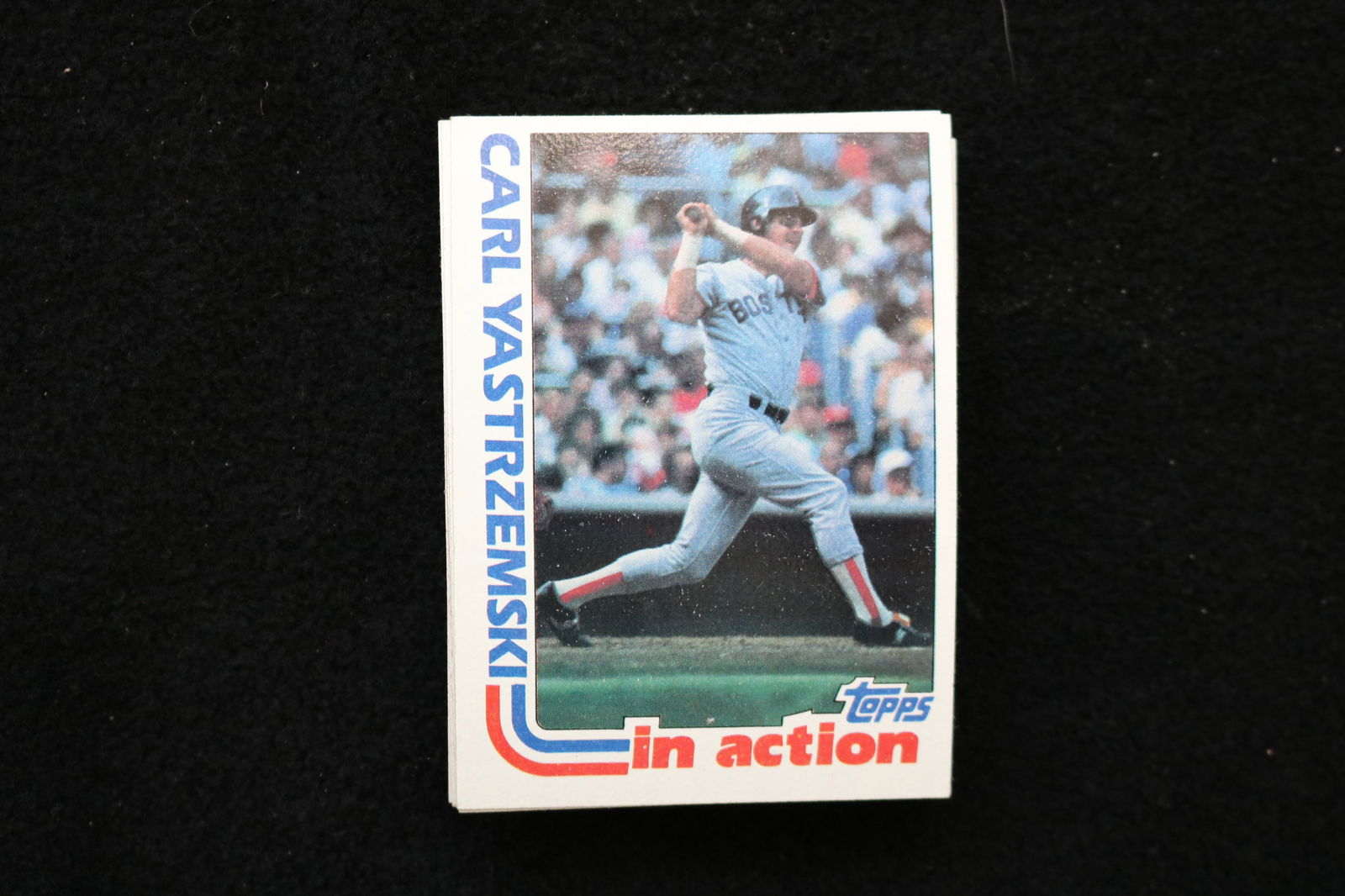 CARL YASTRZEMSKI 1982 TOPPS IN ACTION BASEBALL CARDS -#650- NEAR MINT TO MINT CONDITION - LOT OF 14: This is a lot of 14 Carl Yastrzemski 1982 Topps, card number 651, baseball cards. The cards are in near mint to mint condition.