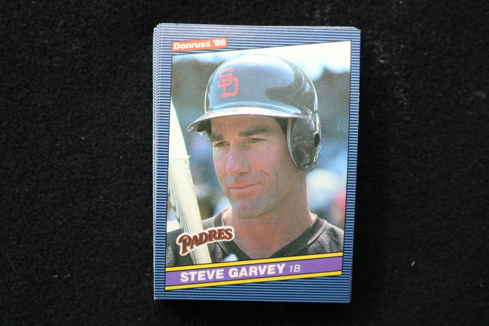 STEVE GARVEY 1986 DONRUSS BASEBALL CARDS - CARD #63 - NEAR MINT TO MINT CONDITION - LOT OF 28: This is a lot of 28 Steve Garvey 1986 Donruss, card number 63, baseball cards. The cards are in near mint to mint condition.