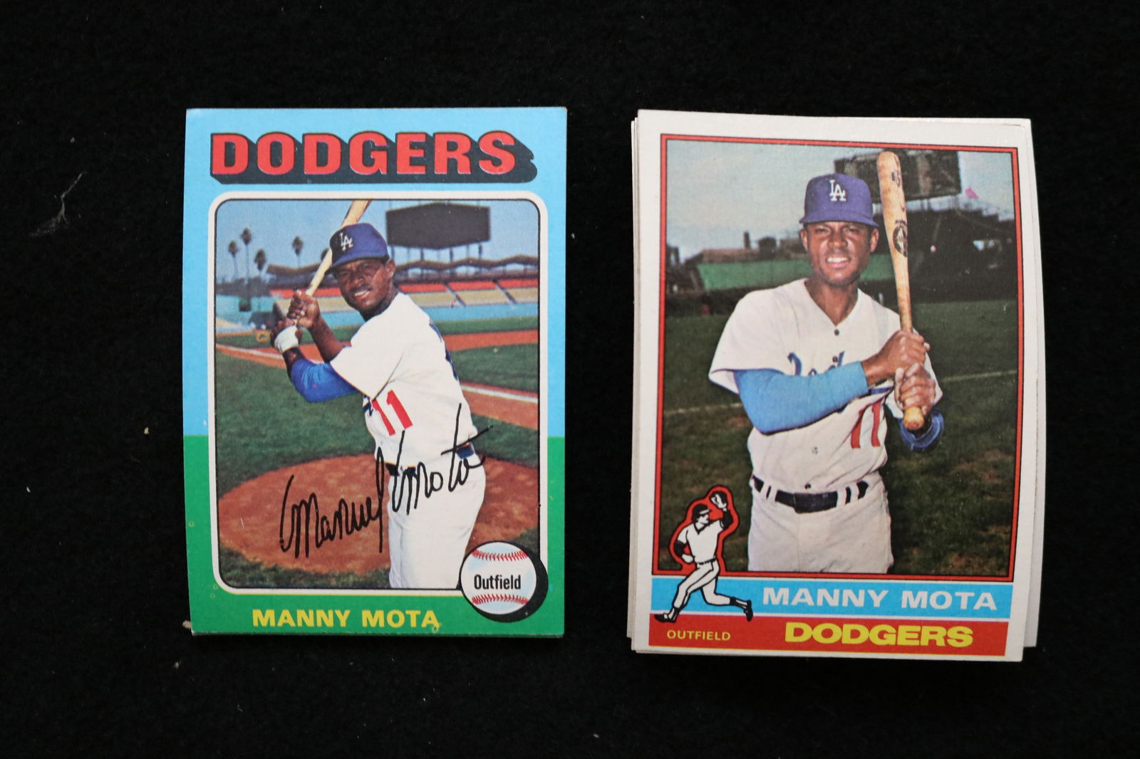 MANNY MOTA 1985-1986 TOPPS BASEBALL CARDS - CARD #S414/548 - NEAR MINT TO MINT CONDITION - LOT OF 36: This is a lot of 36 Manny Mota 1985 and 1986 Topps, card numbers 414 and 548, baseball cards. There are 7 cards from 1985 and 29 cards from 1986. The cards are in near mint to mint condition.