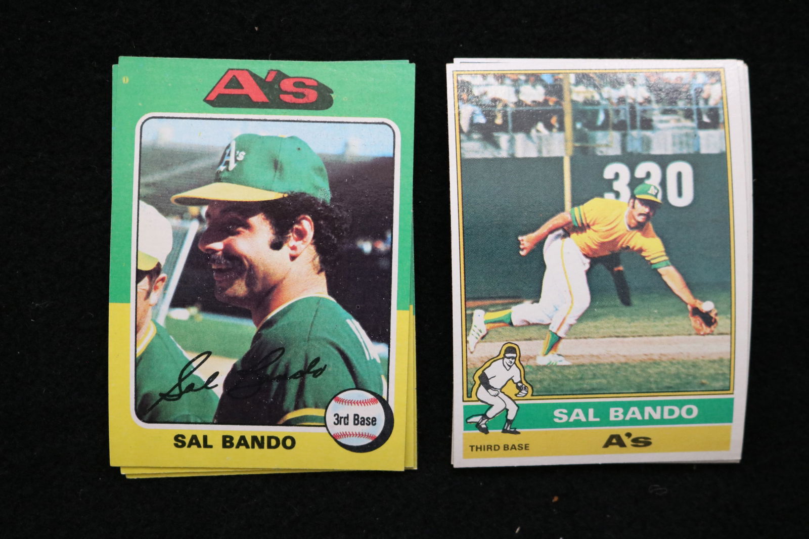 SAL BANDO 1985-1986 TOPPS BASEBALL CARDS - CARD #S 380/90 - NEAR MINT TO MINT CONDITION - LOT OF 9: This is a lot of 9 Sal Bando 1985 and 1986 Topps, card numbers 380 and 90, baseball cards. There are 3 cards from 1985 and 6 cards from 1986. The cards are in near mint to mint condition.