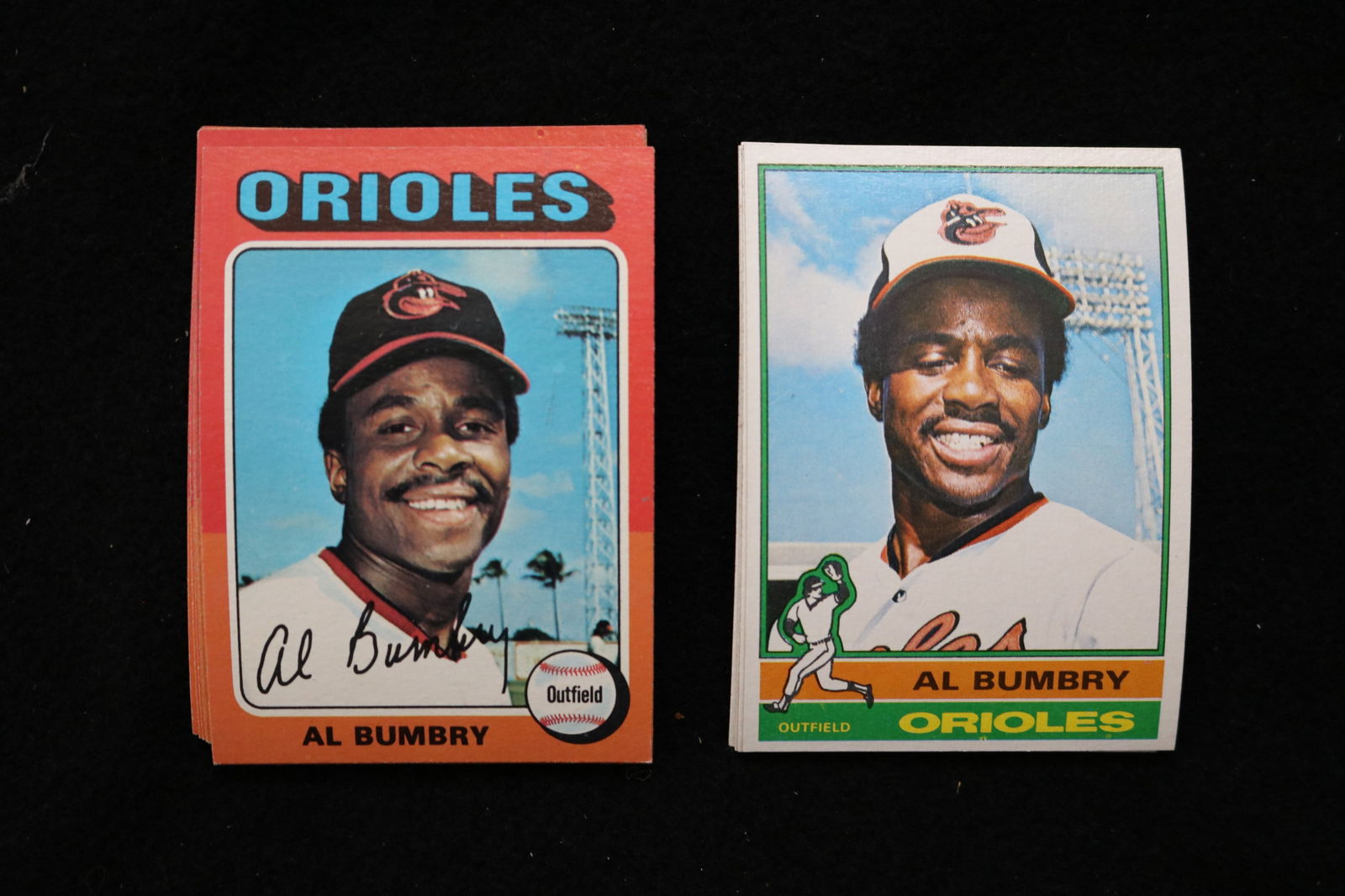 AL BUMBRY 1985-1986 TOPPS BASEBALL CARDS - CARD #S 358/307 - NEAR MINT TO MINT CONDITION- LOT OF 15: This is a lot of 15 Al Bumbry 1985 and 1986 Topps, card numbers 358 and 307, baseball cards. There are 10 cards from 1985 and 5 cards from 1986. The cards are in near mint to mint condition.