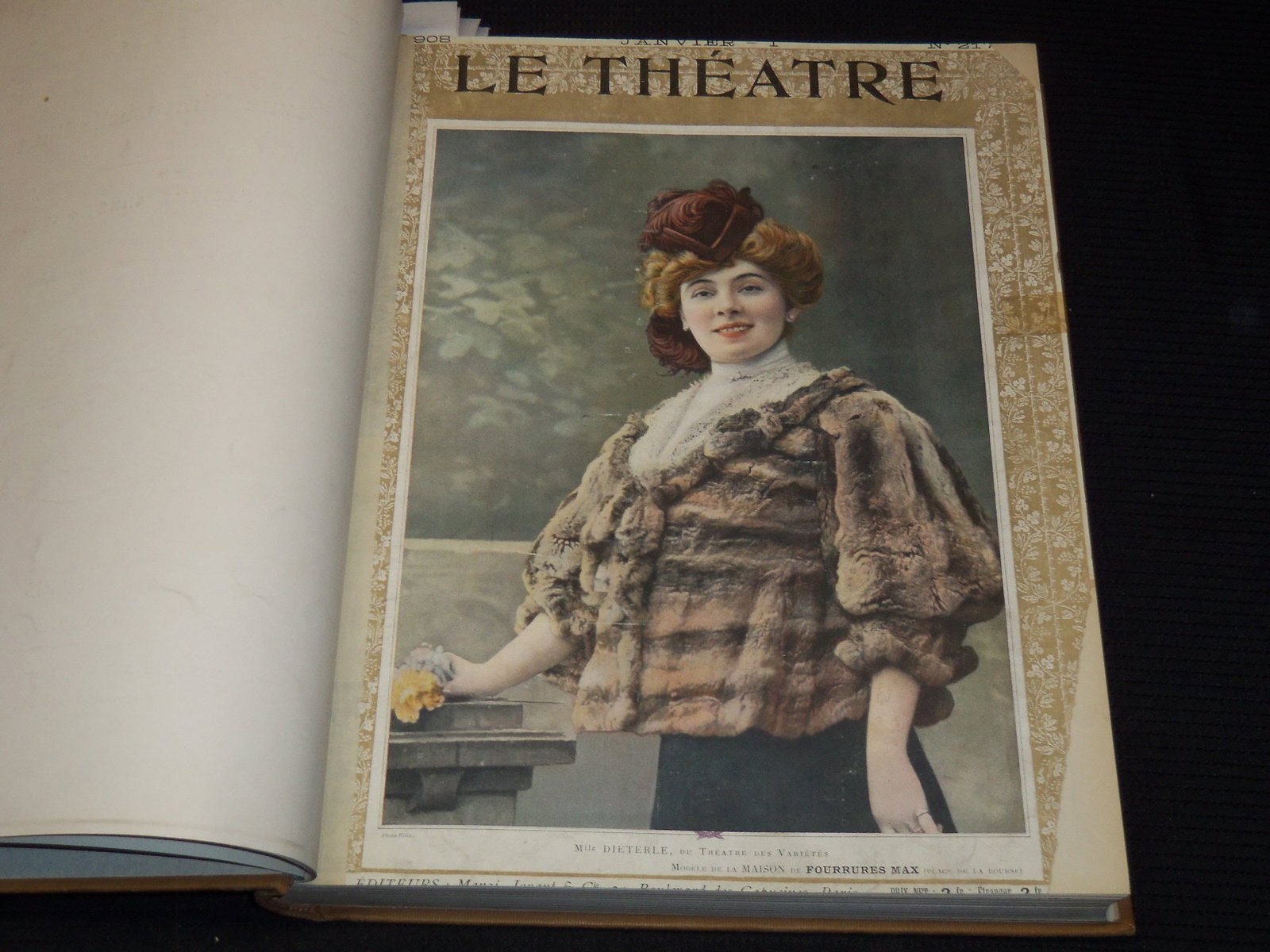1908 JANUARY-JUNE LE THEATRE MAGAZINE BOUND VOLUME - 12 ISSUES (1 of 13)