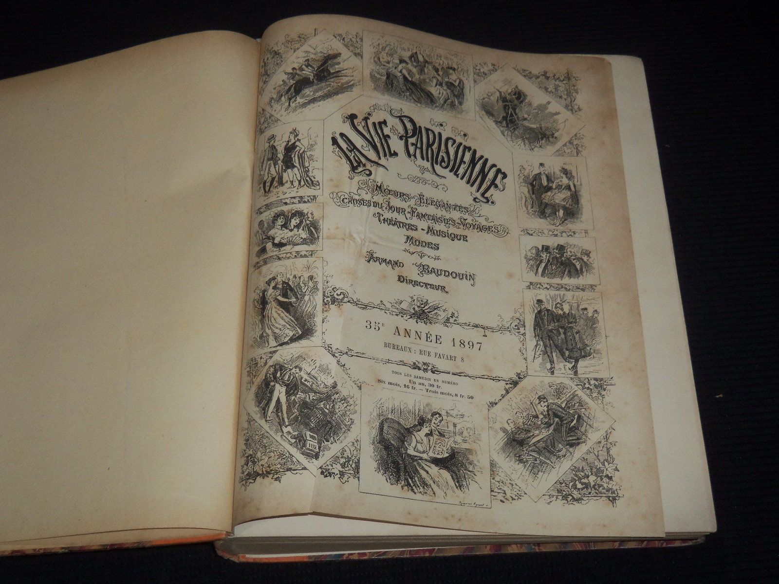 1897 JANUARY-DECEMBER LA VIE PARISIENNE FRENCH MAGAZINE BOUND VOLUME (1 of 11)