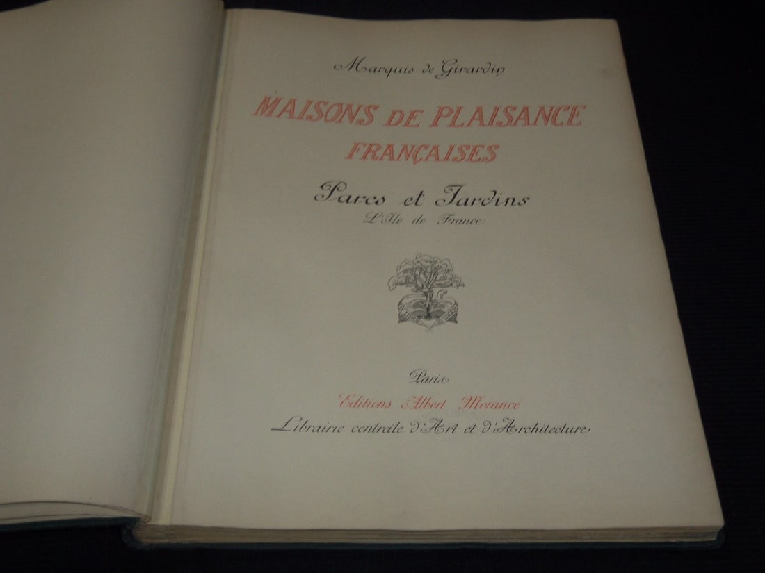 1920 MAISONS DE PLAISANCE FRANCAISES VOLUME BY MARQUIS GIRARDIN - PLATES (1 of 11)