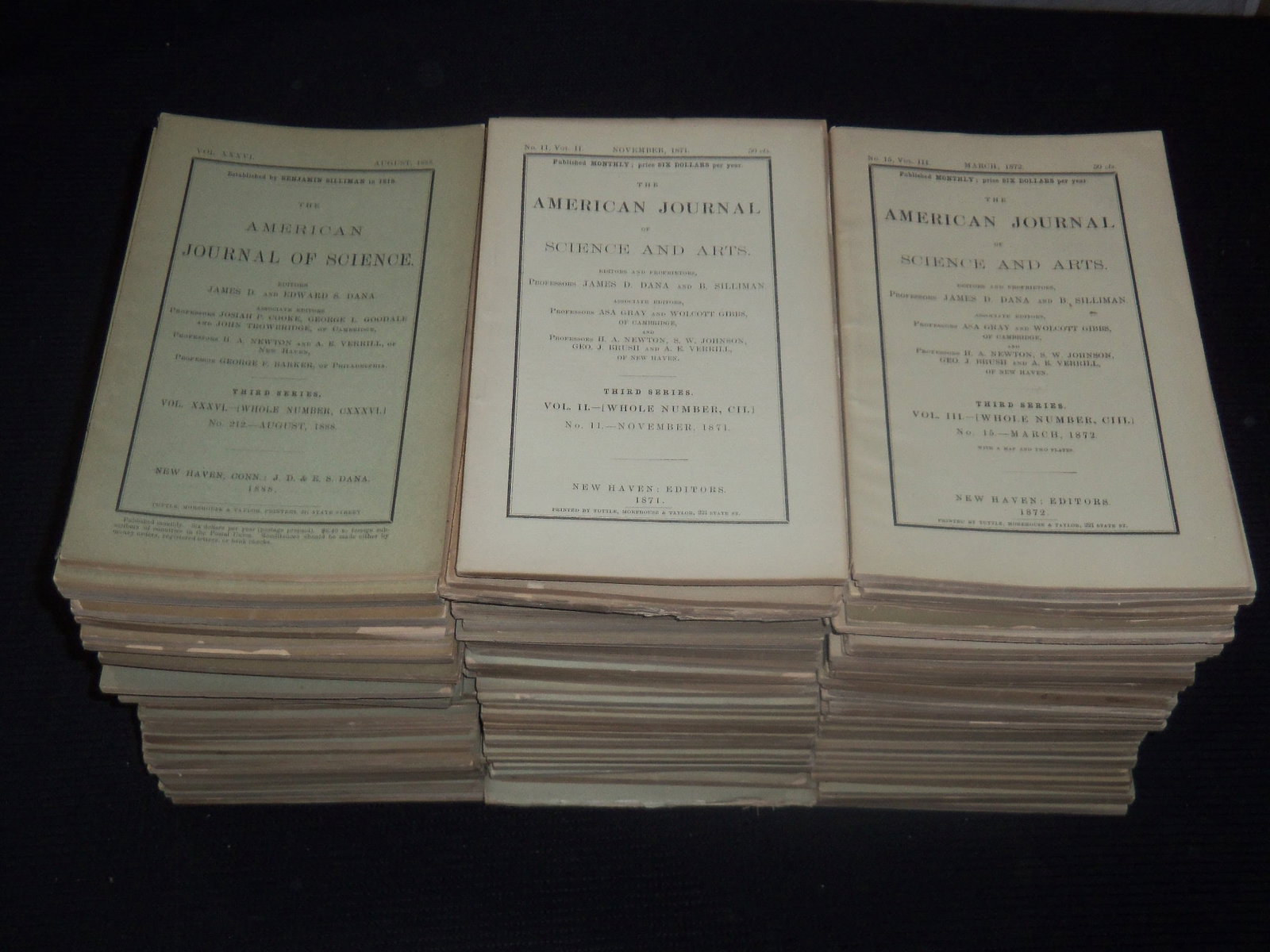 1871-1893 THE AMERICAN JOURNAL OF ARTS & SCIENCES HUGE LOT OF 120 - NICE PLATES (1 of 8)
