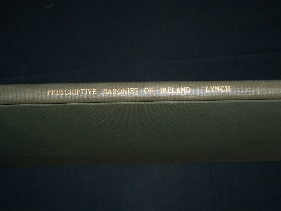 1835 CASE ILLUSTRATIVE OF THE LAW AND USAGE PRESCRIPTIVE BARONIES VOLUME: This is a volume titled, "Case Illustrative of The Law and Usage of The Prescriptive Baronies of Ireland" by William Lynch. This is from 1835 featuring nice plates inside. There are a total of 78 page