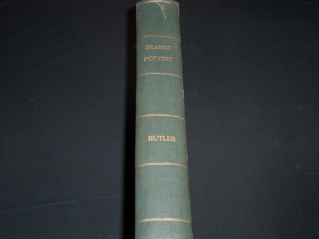 1926 ISLAMIC POTTERY A STUDY MAINLY HISTORICAL VOLUME BY A. J. BUTLER: This is a volume titled, "Islamic Pottery A Study Mainly Historical" by A. J. Butler. This is from 1926 featuring nice plates inside. There are a total of 179 pages and 92 plates. The text is in Frenc