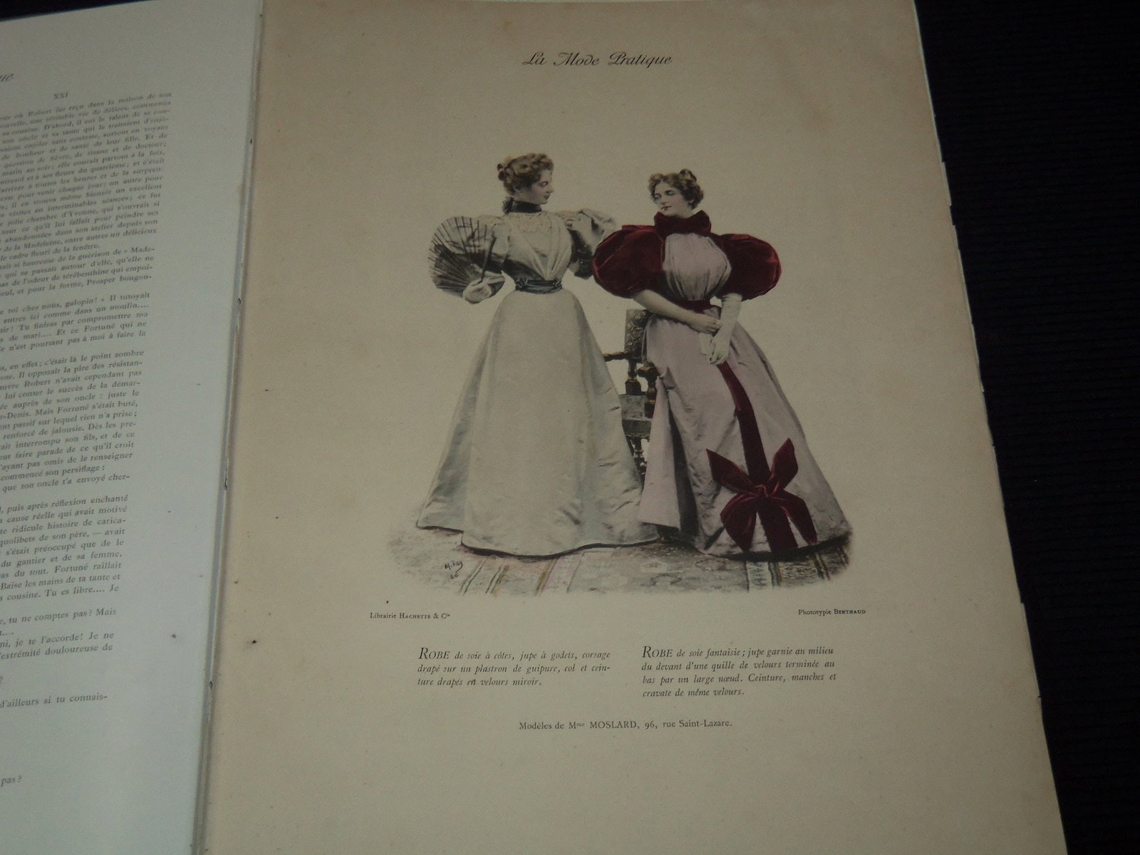 1895 JANUARY-JUNE LA MODE PRATIQUE MAGAZINE BOUND VOLUME VOLUME 4 - COLOR PRINTS (1 of 9)