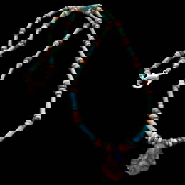 Ancient Egyptian Bead Necklace Lapis Lazuli Pendant