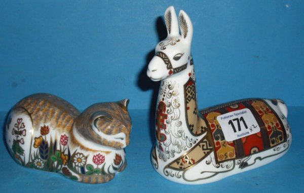 Royal Crown Derby Paperweights Llama And Cottage C