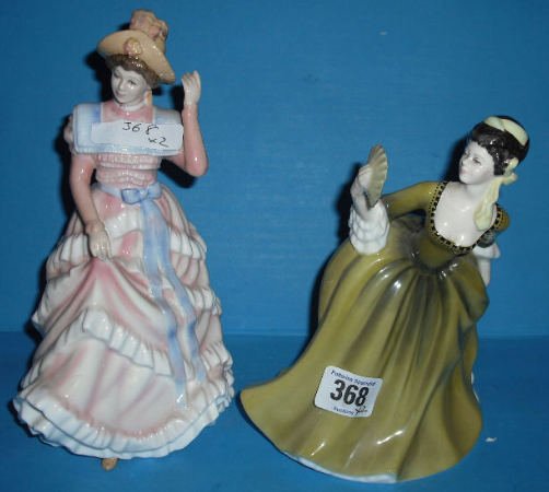 Royal Doulton Figures Sharon Figure of the Year 19: Royal Doulton Figures Sharon Figure of the Year 1994 HN3603 And Simone HN2378 (2)