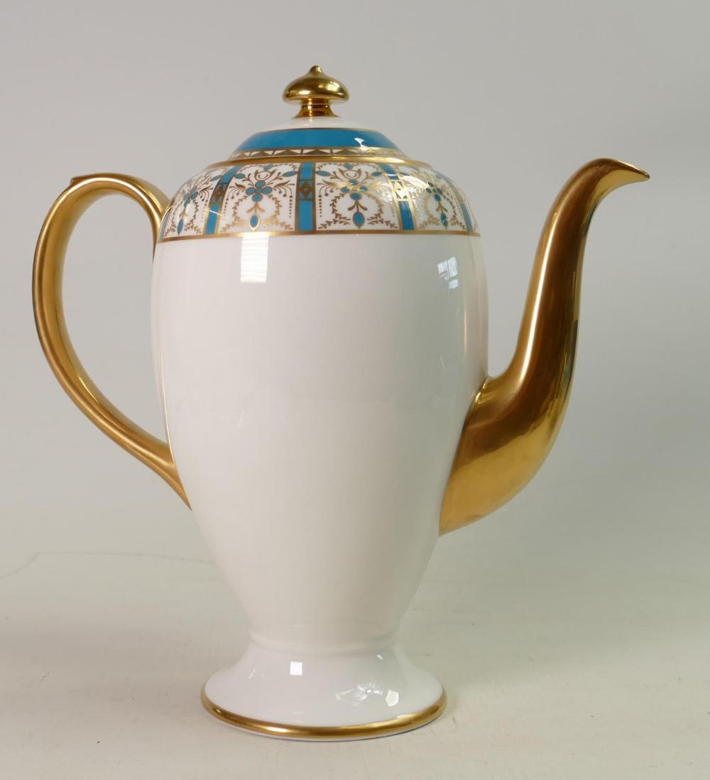 Minton Basilica coffee set and tea set: Comprising: Minton Basilica coffee set and tea set: Comprising coffee set and tea cups and saucers. (28)