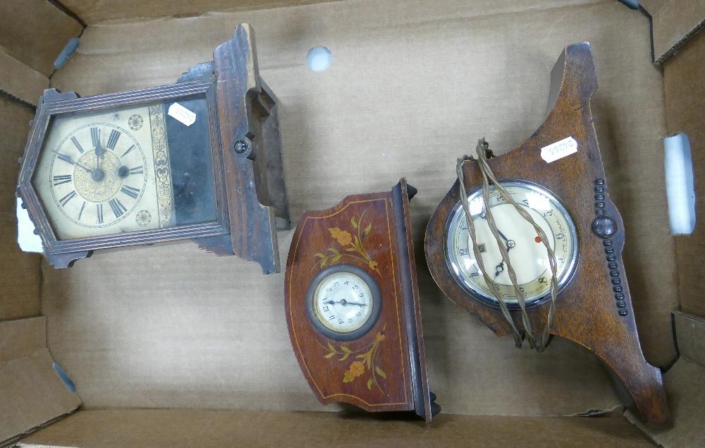 Three Wooden Mantle Clocks: (1 of 1)