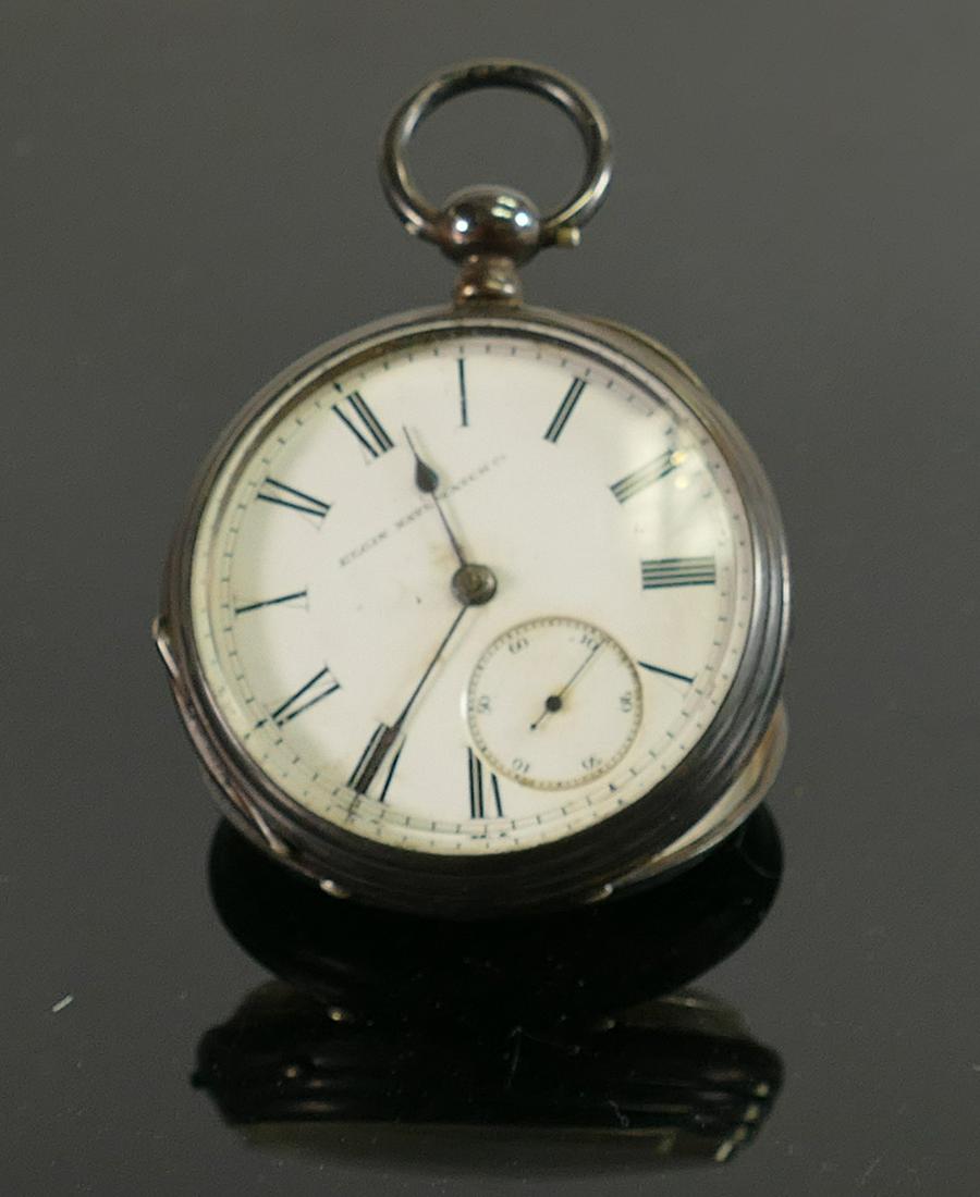 Silver pocket watch Elgin Watch Co:: Silver pocket watch Elgin Watch Co: