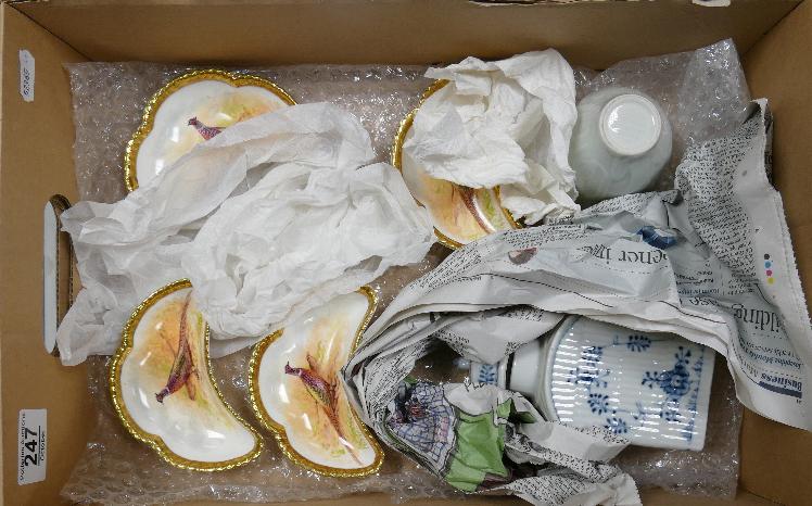 Group of ceramics including 4 hand decorated crescents (1 of 1)