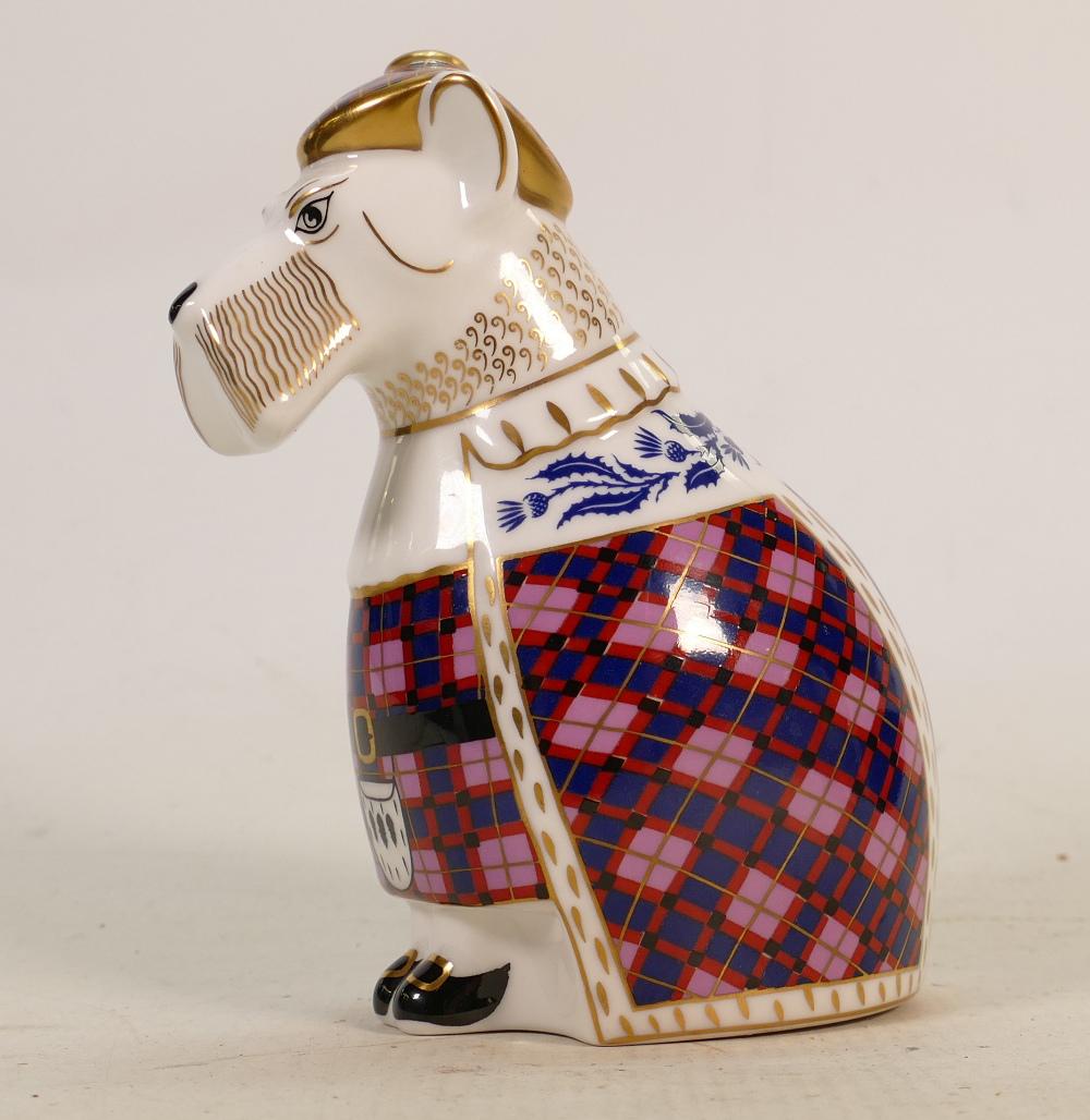 Royal Crown Derby National Dogs paperweight Scottish: Royal Crown Derby National Dogs paperweight Scottish Terrier: No stopper.