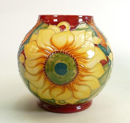 Moorcroft vase Inca pattern: Measures 17cm x 17cm.: Moorcroft vase Inca pattern: Measures 17cm x 17cm. With box. No damage or restoration.