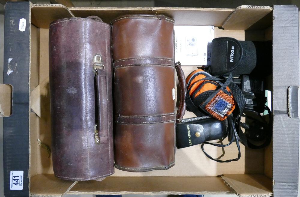 two sets of cased bowls plus other items: Alos includes: two sets of cased bowls plus other items: Alos includes Nikon binoculars & Pentax L30 digital camera, folding knives etc.