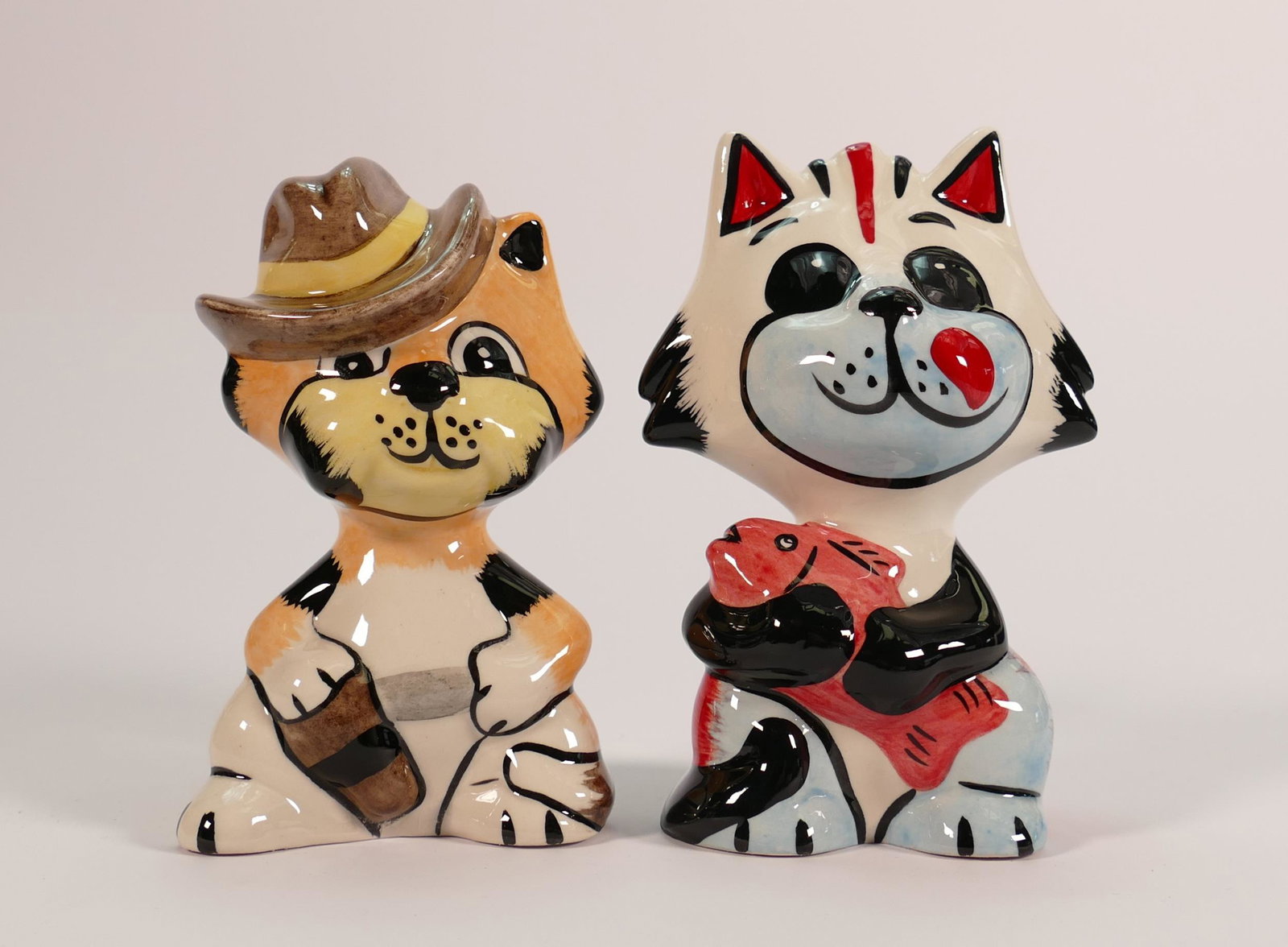 Lorna Bailey Pair of Cats: Good Catch & Duke(2): Lorna Bailey Pair of Cats: Good Catch & Duke(2)