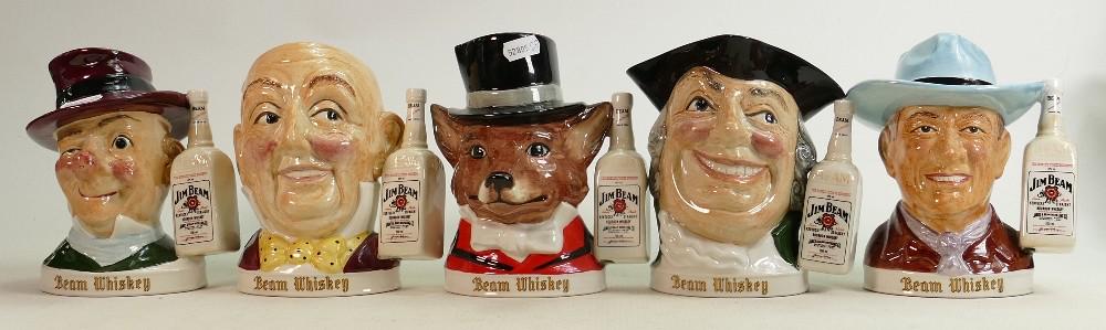 A collection of Jim Beam whisky character jugs: John (1 of 2)