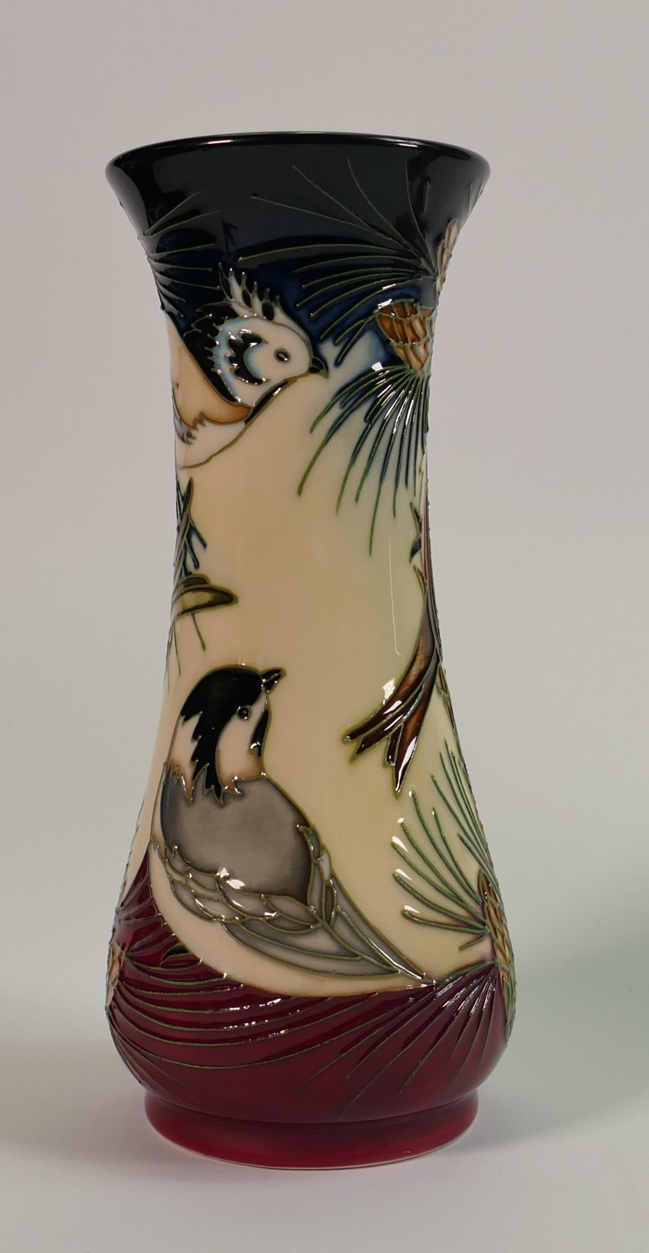 Moorcroft Finch & Wild Bird Patterned Vase: dated 2003, (1 of 1)