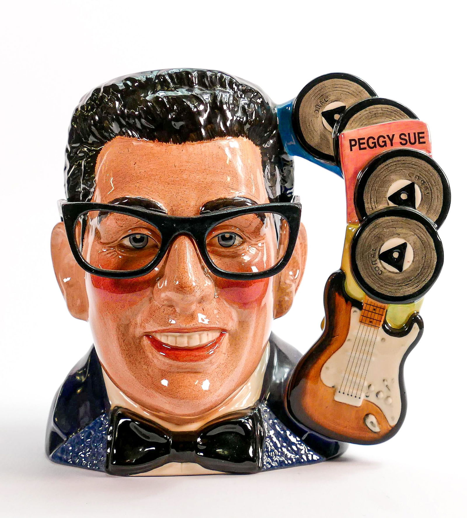 Large Royal Doulton character jug Buddy Holly D7100: (1 of 4)