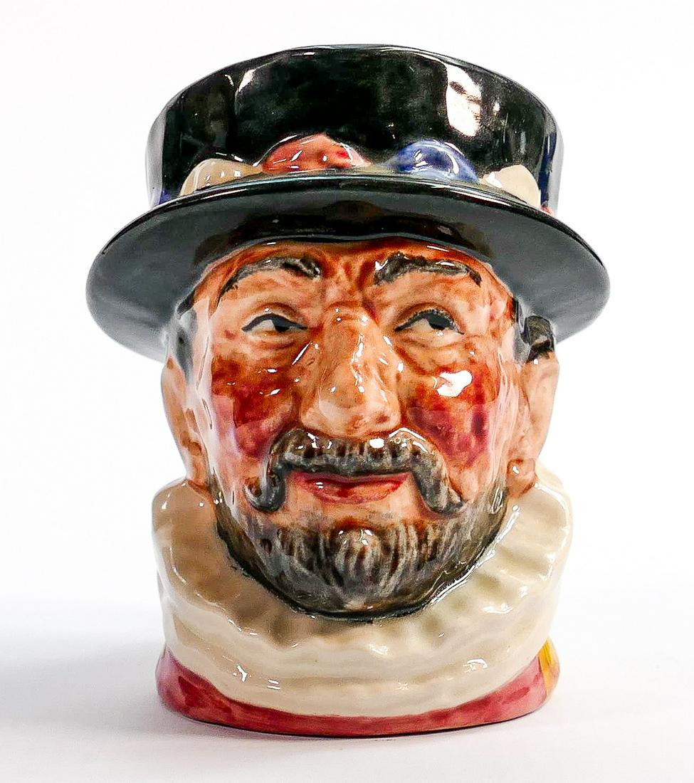 Royal Doulton rare small character jug Beefeater with (1 of 4)