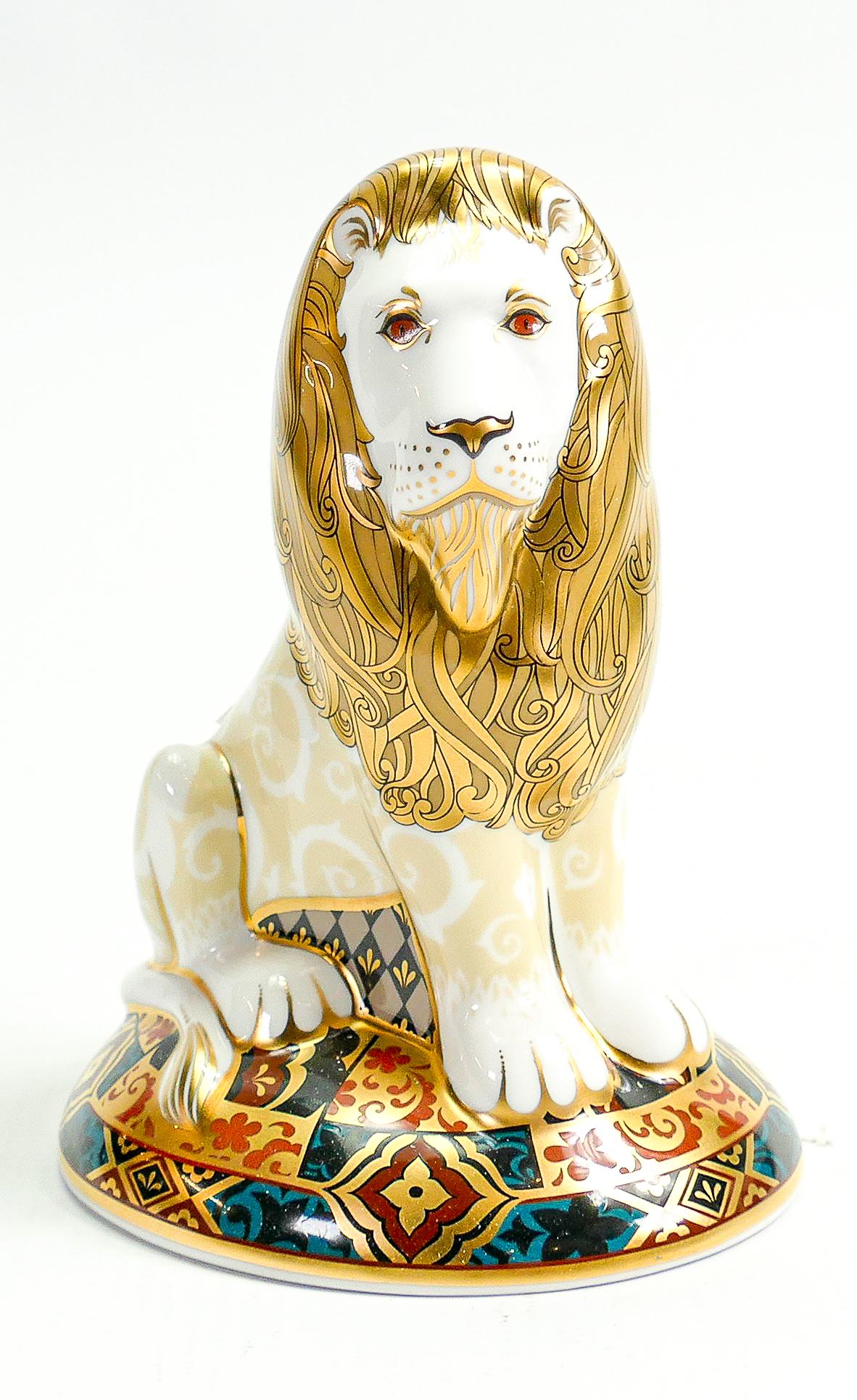 Royal Crown Derby paperweight Heraldic Lion: Limited (1 of 2)