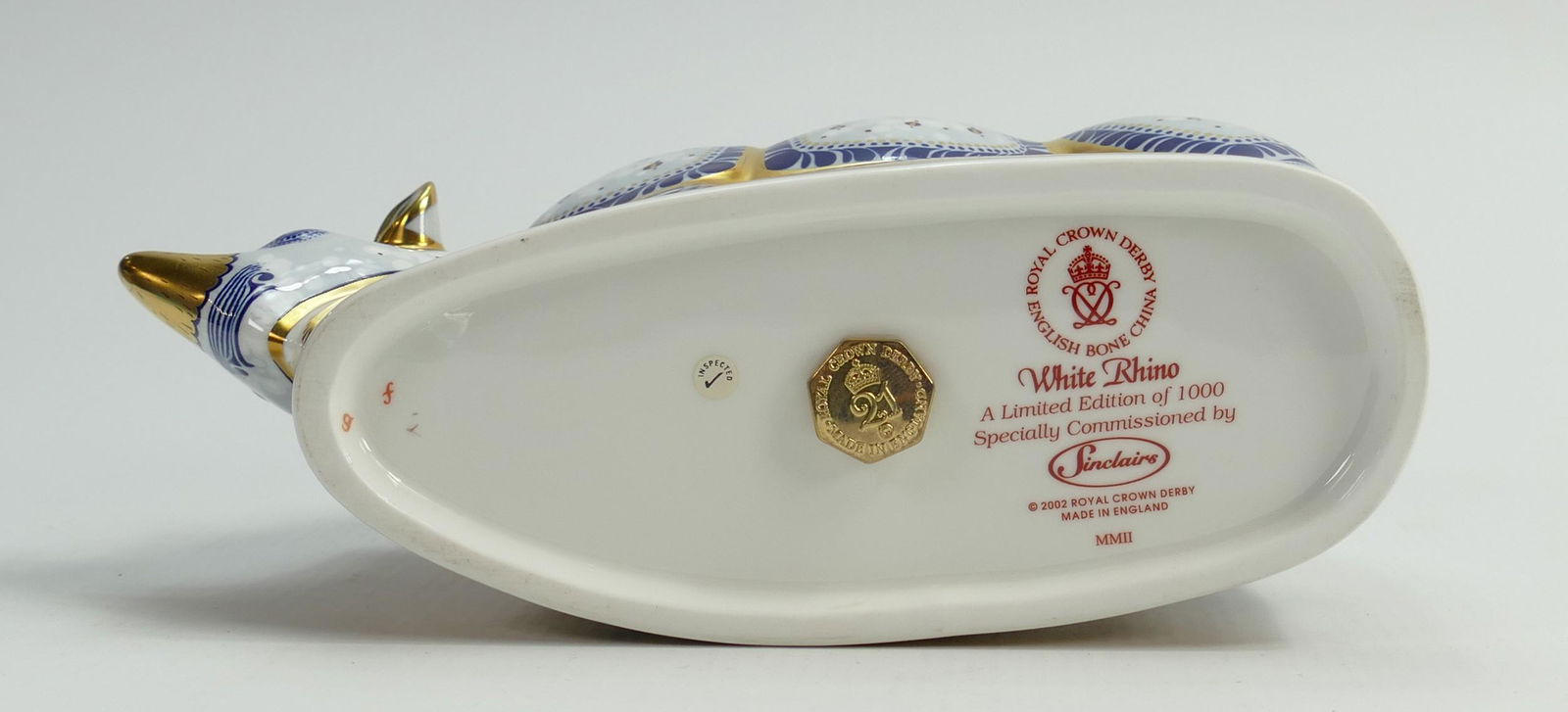 Royal Crown Derby paperweight White Rhino: From the (1 of 2)