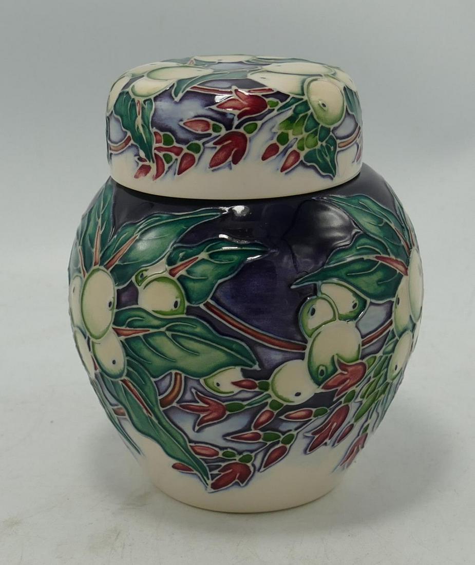 Moorcroft Snowberry Patterned Ginger Jar: height 11cm (1 of 1)